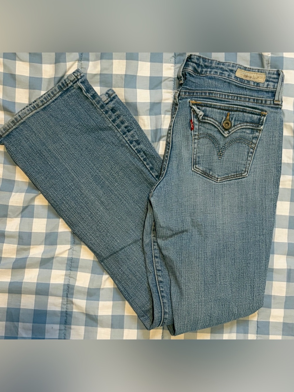 Levi's Women's Light Blue Straight Jeans boot cut size 8